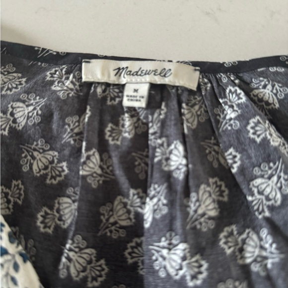 Madewell Print-Mix Drop-Shoulder Top in Blossoming Vines - Size M - Picture 8 of 8